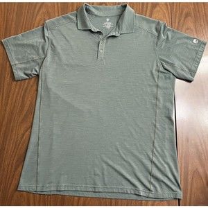 Kuhl Mens Engineered Polo Shirt Sz XL Green Breathable Mesh Outdoor